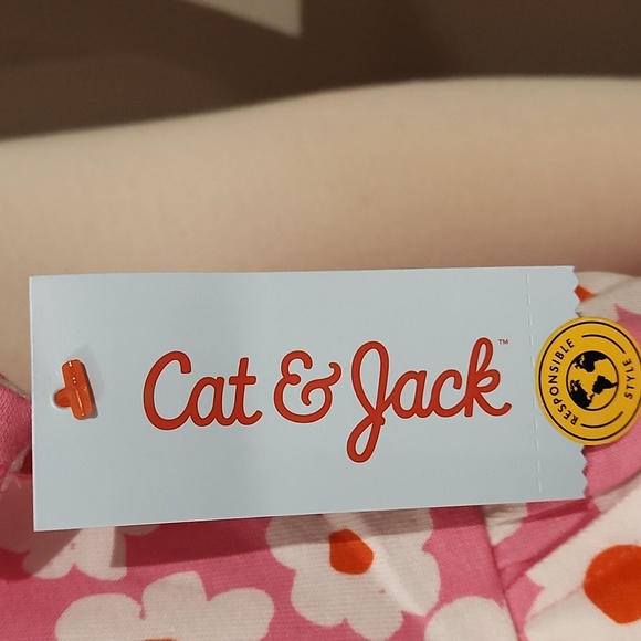 CAT & JACK GIRLS NEW DRESS SIZE 4/5 XTRA SMALL SHORT SLEEVE DRESS - Picture 4 of 8